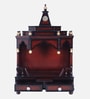 Brown Gold Brahma Shray Floor Rested Pooja Mandir Without Door
