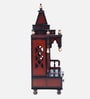 Brown Gold Brahma Shray Floor Rested Pooja Mandir Without Door