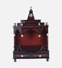 Brown Gold Brahma Shray Floor Rested Pooja Mandir Without Door