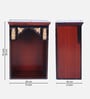 Brown Gold Sattva Teak Wooden Pooja Mandir