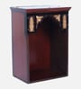 Brown Gold Sattva Teak Wooden Pooja Mandir