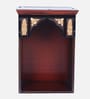 Brown Gold Sattva Teak Wooden Pooja Mandir
