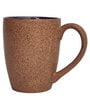 Grained 250ml Yellow & Brown Ceramic (Set of 2) Coffee Mug