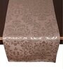 Brown Hallway Damasc Cotton Jacquard (96 x 13) Table Runner