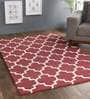 Trellis Pattern Wool Hand Tufted 4 X 6 Feet Carpet