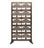 Brown Handcarved Wooden Room Divider Single Panel Tree Design With Stand