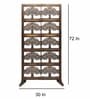 Brown Handcarved Wooden Room Divider Single Panel Tree Design With Stand