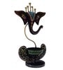 Ganesha Brown Garfield Metal Table Tea Light Holder