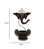 Ganesha Brown Garfield Metal Table Tea Light Holder