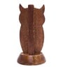 Owl Brown Wood Spectacle Holder Desk Organizer