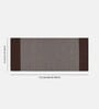 Brown Handmade 100% Cotton Striped Bedside Runner