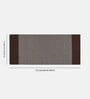 Brown Handmade 100% Cotton Striped Bedside Runner