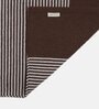 Brown Handmade 100% Cotton Striped Bedside Runner