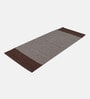Brown Handmade 100% Cotton Striped Bedside Runner