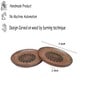 Brown Handpainted  Wood 1 Pcs Plates