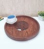 Brown Handpainted  Wood  Serving Tray
