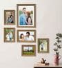 Brown Polyresin Individual Naomi Set Of 6 Collage Photo Frames