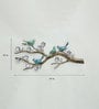 Wrought Iron Bird On Branch Wall Art In Brown