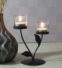 Euclid Black Iron Table Tea Light Holder