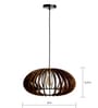 Paola Brown Wooden Hanging Light