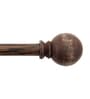 Brown Iron Solid (144 Inches) Curtain Rod with Accessories