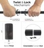 Brown Iron Solid (144 Inches) Curtain Rod with Accessories