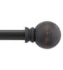 Brown Iron Solid (144 Inches) Curtain Rod with Accessories