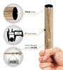 Brown Iron Solid (144 Inches) Curtain Rod with Accessories