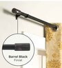 Brown Iron Solid (144 Inches) Curtain Rod with Accessories