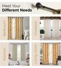 Brown Iron Solid (144 Inches) Curtain Rod with Accessories