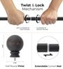 Brown Iron Solid (144 Inches) Curtain Rod with Accessories
