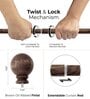 Brown Iron Solid (144 Inches) Curtain Rod with Accessories