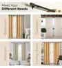 Brown Iron Solid (144 Inches) Curtain Rod with Accessories
