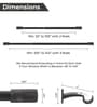 Brown Iron Solid (144 Inches) Curtain Rod with Accessories