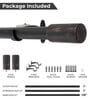 Brown Iron Solid (144 Inches) Curtain Rod with Accessories