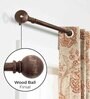 Brown Iron Solid (144 Inches) Curtain Rod with Accessories