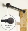 Brown Iron Solid (144 Inches) Curtain Rod with Accessories