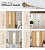 Brown Iron Solid (144 Inches) Curtain Rod with Accessories