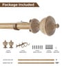 Brown Iron Solid (66 Inches) Curtain Rod with Accessories