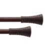 BrownIron Solid (66 Inches) Curtain Rod with Accessories (Pack of 2)