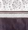 Brown Jacquard Floral 9FT Light Filtering Eyelet Long Door Curtains (Pack of 1)