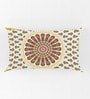 Brown Traditional 120 TC Cotton Queen Sized Bedsheet with 2 Pillow Cover