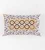 Brown Geometric 120 TC Cotton Queen Sized Bedsheet with 2 Pillow Cover