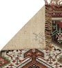 Brown Jute Cotton Screen Printed Hand Woven 8 x 3 Feet Dhurrie