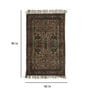 Brown Jute Cotton Screen Printed Hand Woven 8 x 5 Feet Dhurrie