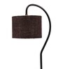 Brown Jute Curvy Table Lamp with Iron Base