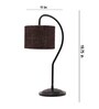 Brown Jute Curvy Table Lamp with Iron Base