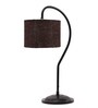 Brown Jute Curvy Table Lamp with Iron Base