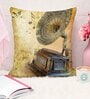 Brown Jute Ethnic motif 24x24 inches Cushion Covers (Pack of 2)