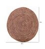 Brown Geometric Jute 3 ft x 3 ft Hand Woven Round Carpet